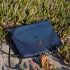 Blue leather BAG