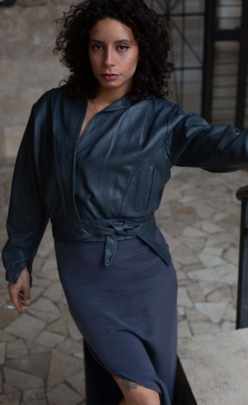Bow Leather JACKET - Image 6