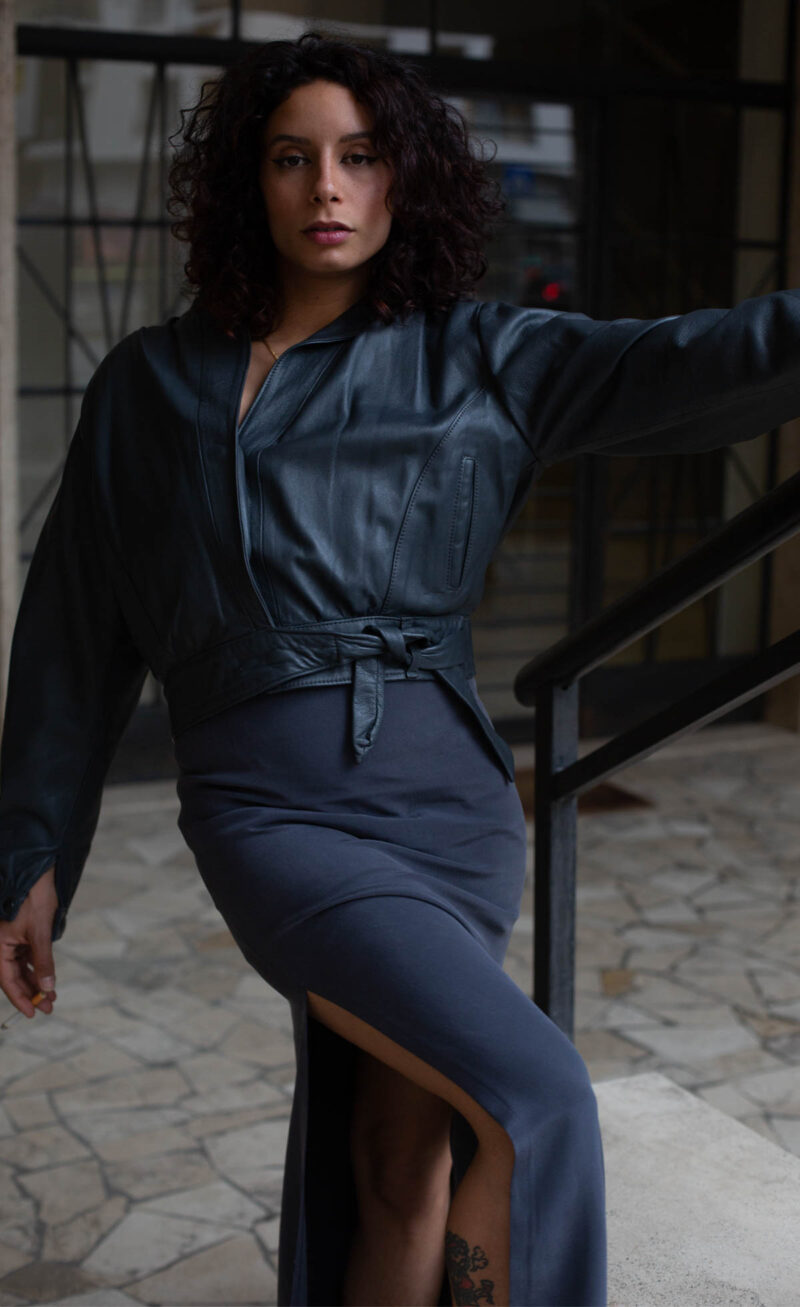 Bow Leather JACKET - Image 5