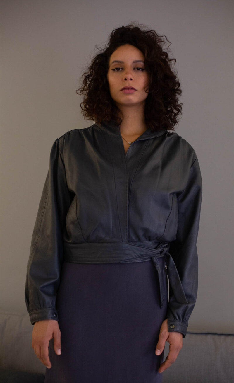 Bow Leather JACKET - Image 4